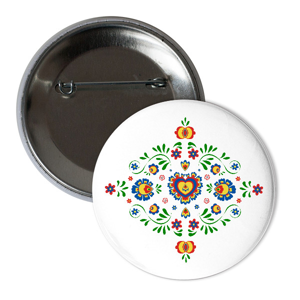 Odznak  s potlačou Folklórny ornament